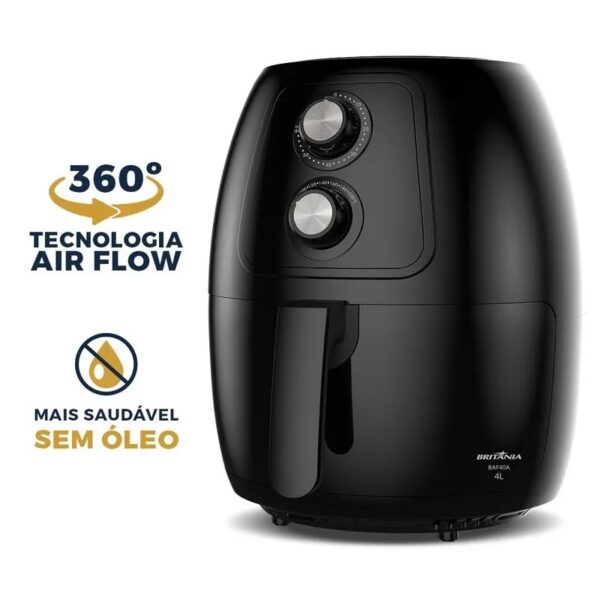 Air Fryer Britânia 4L Sem Óleo 1500W Antiaderente BAF40A - Image 4