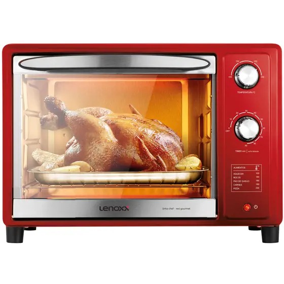 Forno Elétrico Red Single 9 litros PFO307 - lenoxx