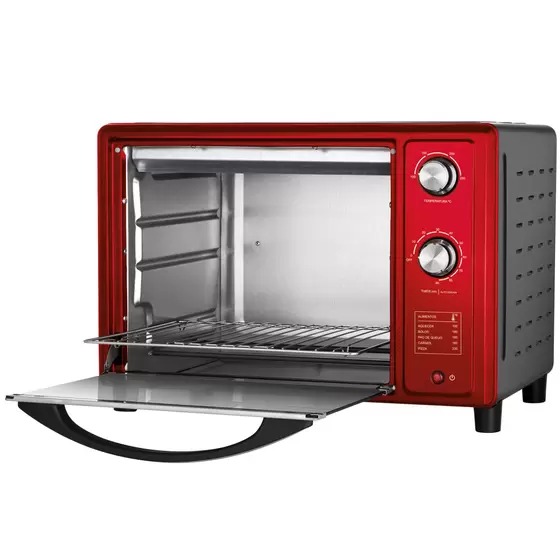 FORNO ELÉTRICO 9 LITROS RED SINGLE VERMELHO PFO307 LENOXX - ATACADÃO DOS  ELETROS