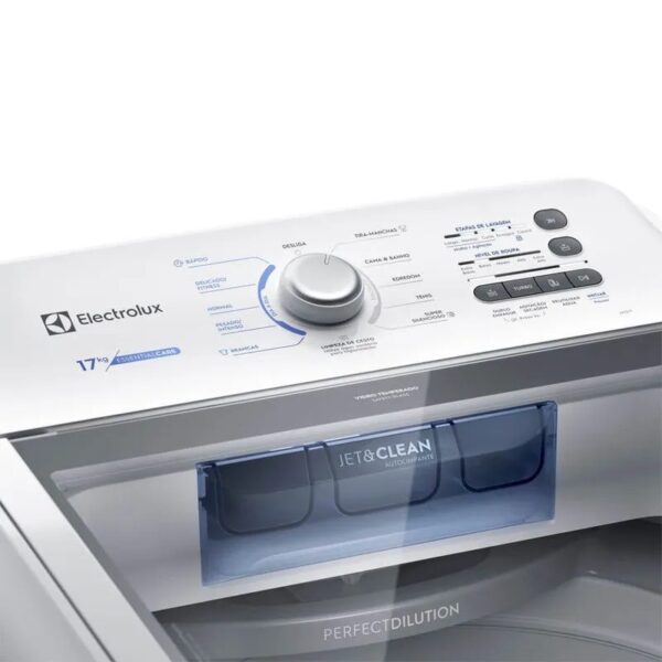 Máquina de Lavar Electrolux 17kg Branca Essential Care com Cesto Inox e Jet&Clean (LED17) - Image 5