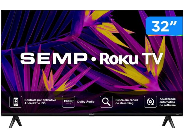 Smart TV 32" HD LED Semp 32R6610 Wi-Fi 3 HDMI 1 USB - Image 3