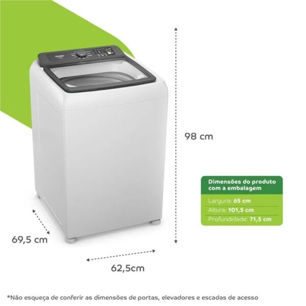 Lavadora Máquina de Lavar Consul 15 kg Branca com Modo Eco - CWN15AB - Image 8