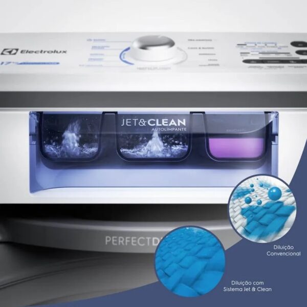 Máquina de Lavar Electrolux 17kg Branca Essential Care com Cesto Inox e Jet&Clean (LED17) - Image 7