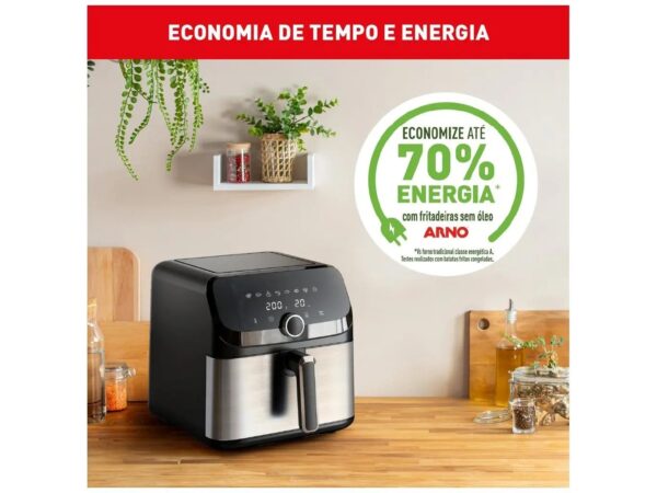 Air Fryer Arno Expert Maxxi AFD7 com Timer Inox 7,5L - Image 3