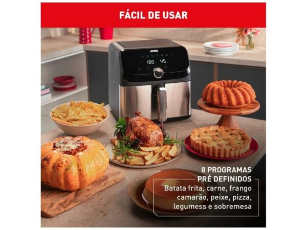 Air Fryer Arno Expert Maxxi AFD7 com Timer Inox 7,5L - Image 5