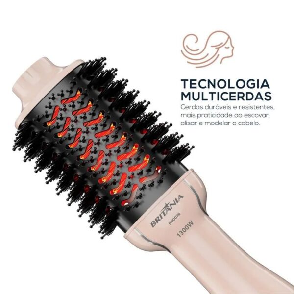 Escova Secadora Britânia Soft 4 em 1 1300W Bivolt BEC07R - Image 2