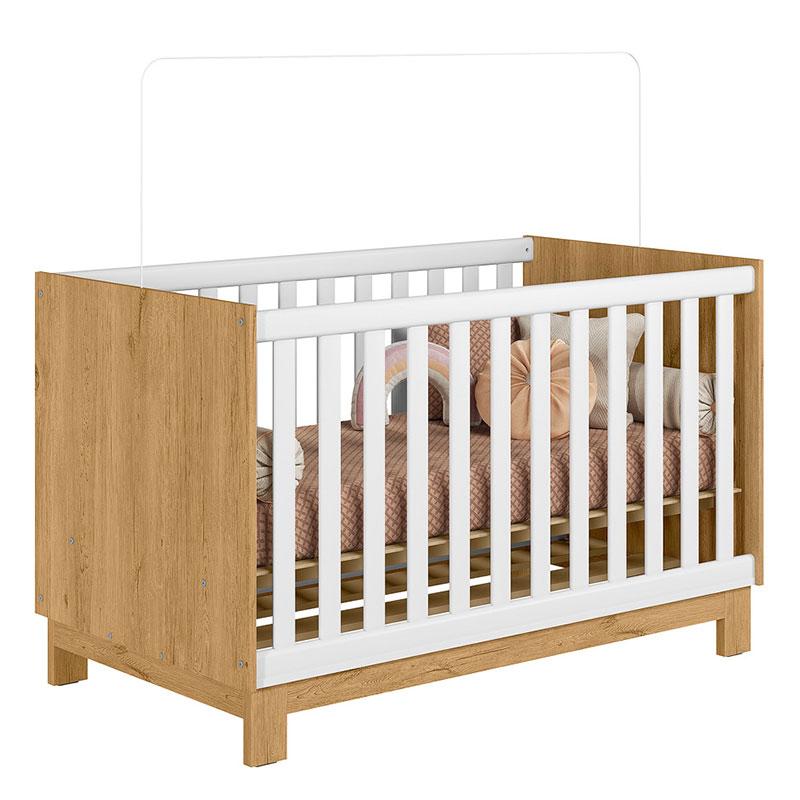 Berço Americano Mini Cama Q Encanto Slim Freijó TOQ Branco Acetinado Ambiente - Qmovi - Image 4