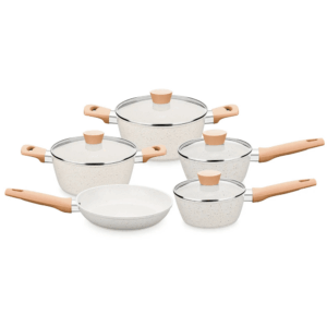 Conjunto de Panelas MTA Carmela 5 peças Cerâmica - Vanilla