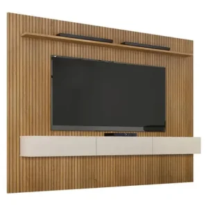 Home Suspenso Frisado Curitiba 2240 com Nicho Cinamomo Off White - Valdemóveis - VALDEMOVEIS