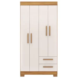 Guarda Roupa Notável NT 6010 4 Portas 2 Gavetas 187cm Off White Texturizado