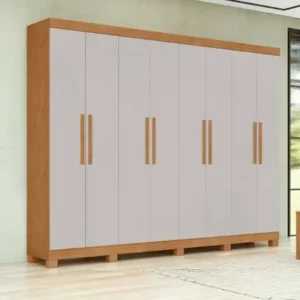 Guarda Roupa Casal com Pés 8 Portas Andara Lopas
