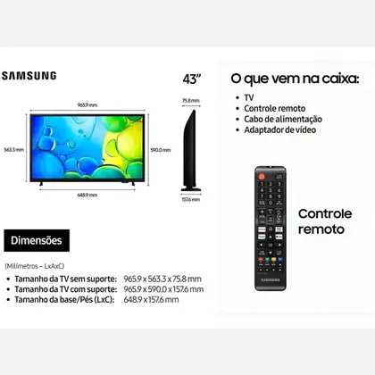 Smart Tv Samsung 43" Ls43f6000fgxzd Full Hd Led Bivolt - Imagem 3