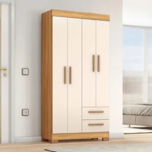 Guarda-Roupa NT6010 com 4 Portas e 2 Gavetas Freijó Trend/Off White