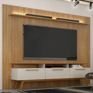 Home Suspenso Ambiente Curitiba com Rack Bancada São Paulo Cinamomo Off White - Valdemóveis
