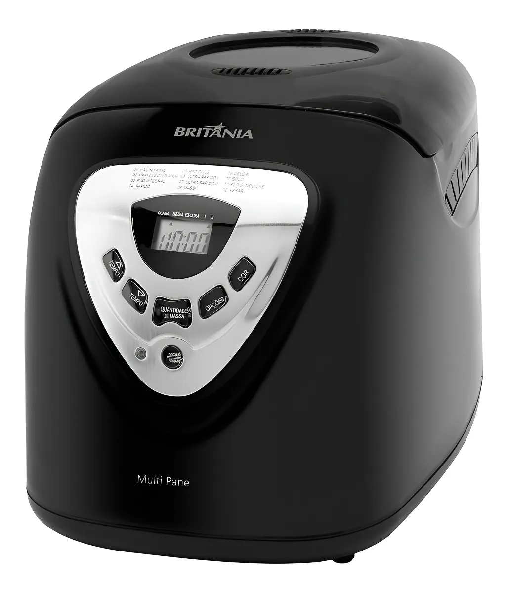 Panificadora Multipane 12 Programações Com Função Timer e Antiaderente Potência de 550 W Cor Preto Britânia - Imagem 2