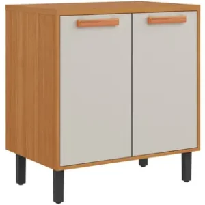 Balcao Itatiaia Napoles 80cm 2 Portas  Cinamomo/Off White