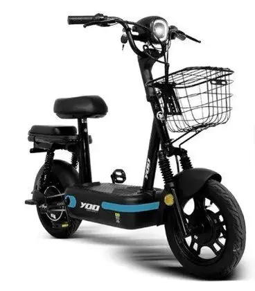 Bicicleta Elétrica YOO Y200 350WH - Preto/Azul - Imagem 2