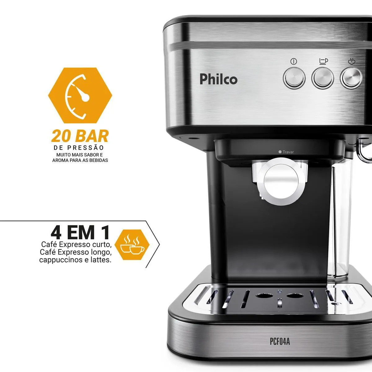 Cafeteira Expresso Philco 1,2L 20 Bar 950W PCF04A - Imagem 3
