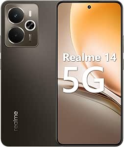 Smartphone Realme 14 5G 12 GB de RAM/256GB, /Tela 6.67"/120Hz Ultra-smooth, NFC - Storm Titanium | NFC, Ultra-smooth