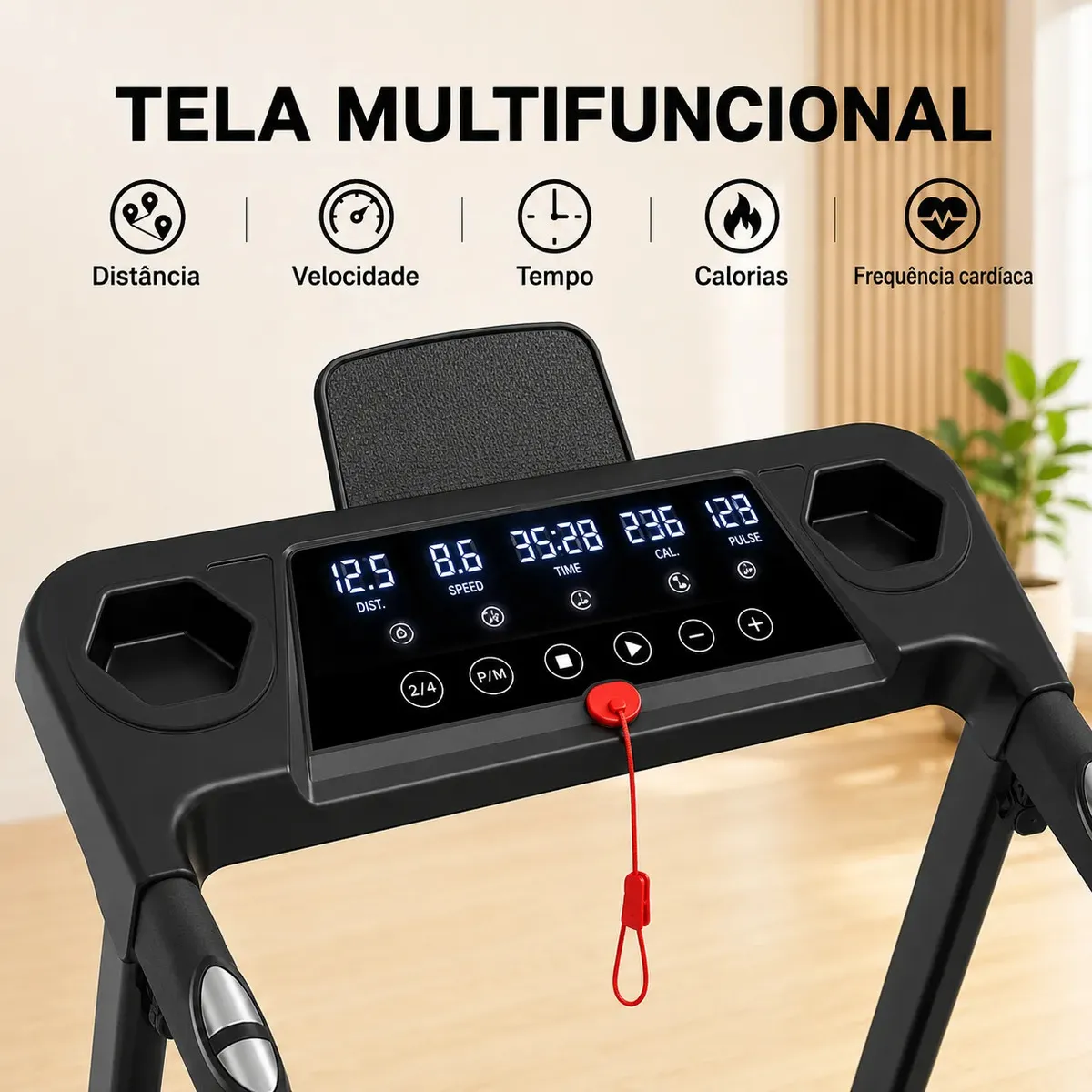 Esteira Elétrica Northmarch RS7 com Bluetooth, Dobrável e Amortecimento, para Treino Residencial - Imagem 3